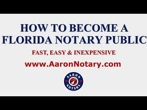 HOW TO BECOME A FLORIDA NOTARY AARON NOTARY