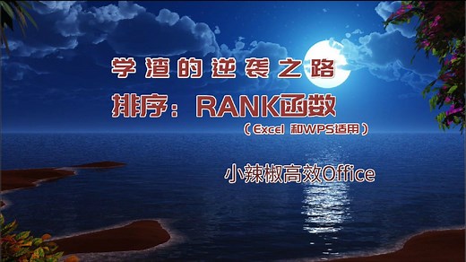 数据排名Rank函数你知多少 Excel函数公式教程(Office及WPS)