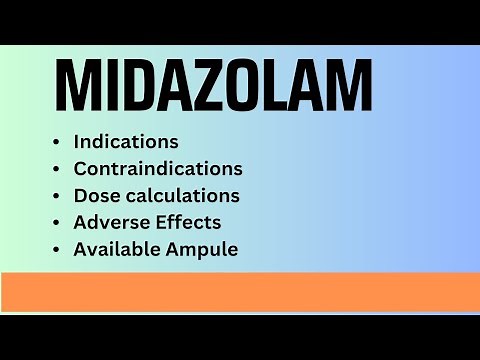 midazolam | injection midazolam | inj Dormicum | side effects | dose calculations