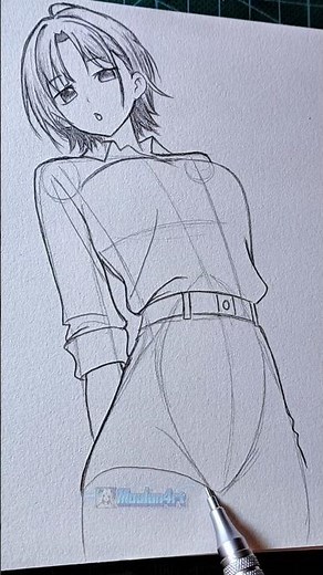 how I draw anime girls body #drawing #manga #anime #howtodraw #art #tutorial