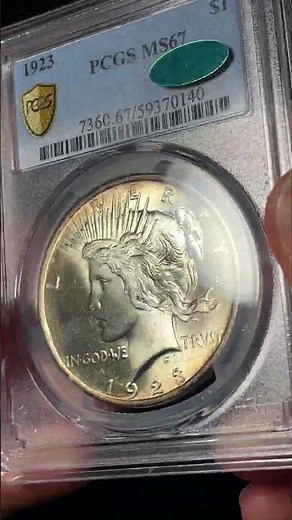 1923 Peace Dollar PCGS MS67 CAC #rarecoins #coincollecting #coins