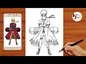 Naruto Uzumaki Sage Mode Full Body Drawing || Easy Naruto step by step drawing toturiol