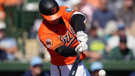 Orioles first baseman Ryan Mountcastle hit on the right hand by a pitch