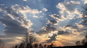Sunset, Sunrays, Sky. Free Stock Video