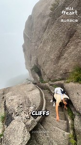 China’s Most Terrifying Stairs #Huangshan #Travel #ExtremeHiking #MountainClimb #AdventureTime | Wild Heart