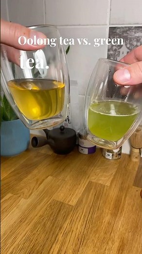 Oolong tea vs. green tea 🍵 #oolongtea