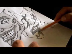 How to draw smile now cry later jester masks part 4