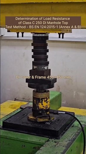 How Strong is a DI Cover Manhole? Load Test Result.! 😲 #loadtest #construction ‪@ZeeConstructionHub‬