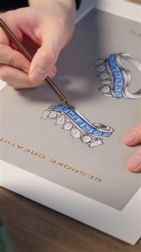 Wave🌊of blue Sapphire💙with many cut diamond💎#daniel Yu jewelry#daniel yu#daniel#jewelry#ring#art