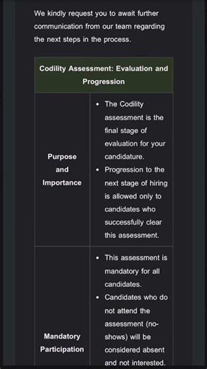 Codility Assessment result onboarding #codility #onboarding #wipro #exam #joining #result wipro exam
