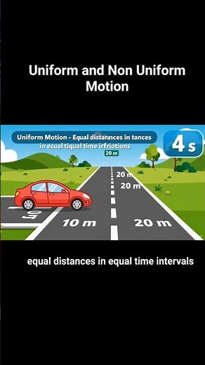 Uniform and Non-Uniform Motion #shorts