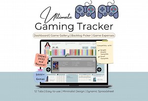 Video Game Tracker Toolkit Gaming Tracker Spreadsheet Template Backlog Picker Planner Gaming Log Achievement Wishlist Collection Game Review - Etsy