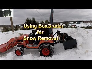 Snow Removal Using A Box Grader