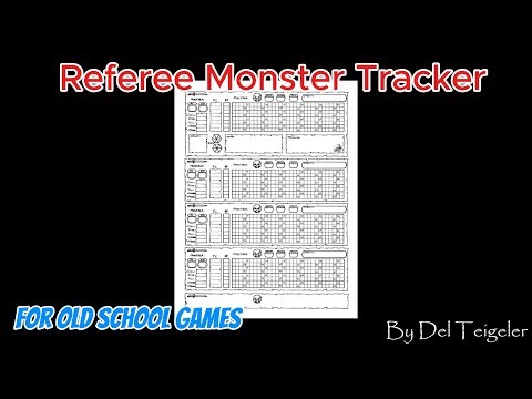 Monster Tracker Tutorial for Old School Games- how to use the resource available for download.