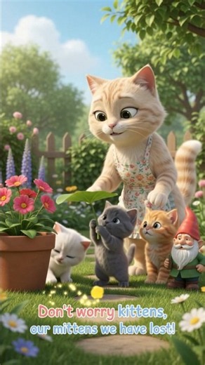 Three Little Kittens 🐱 | Nursery Rhymes for Kids | Kids Songs & Cat Songs #Shorts