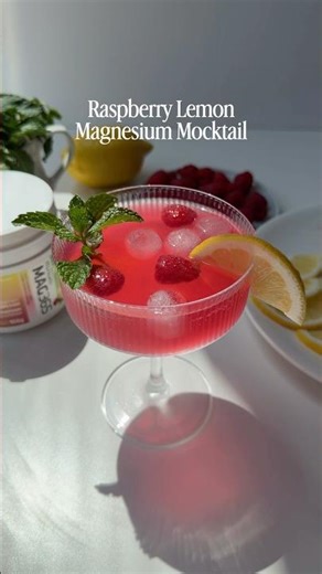 Raspberry Lemon Magnesium Mocktail 🍋