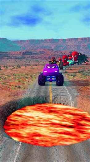 GIANT Lava Pit MELTS Hero Spider Cars 🌋💀 | BeamNG.drive #39