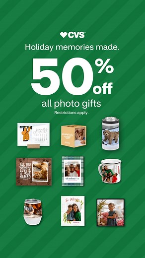 1.4K views | Get 50% off with code HOLIDAYS to make your best photo, their best gift. | CVS Pharmacy | Facebook