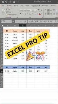 Excel Pro Tip : VLOOKUP Data in Excel in 30 Seconds #excel #spreadsheetmagic #exceltips