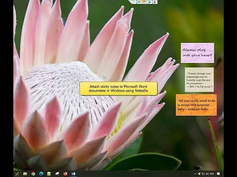 Windows: Attach sticky notes to Microsoft Word documents in Windows using Notezilla