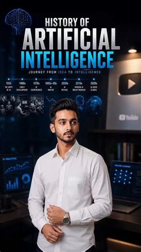 History of Artificial Intelligence in 60 Seconds 🤖🌍 AI Timeline Explained #facts #science #education