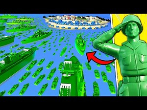 Largest Army Men ISLAND FORTRESS Invasion EVER! - Attack on Toys