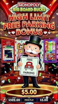 FREE PARKING Monopoly HIGH LIMIT 🎰💰#slots #gambling #casino #shorts #monopoly