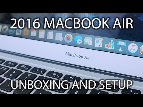 2016 APPLE MACBOOK AIR UNBOXING AND SETUP