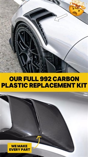 WICKED MOTOR WORKS on Instagram: "Our full 992 gt3rs carbon kit! We make every plastic part in carbon, including the wing uprights.. all fit like factory. #wickedmotorworks #gt3rs"