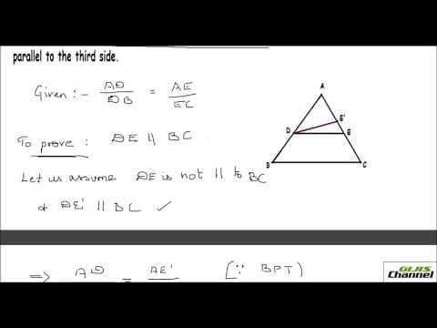 Converse of Basic Proportionality Theorem