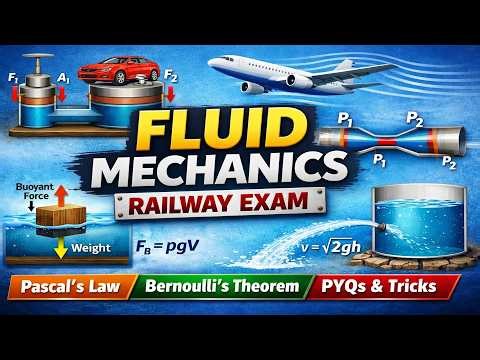 Fluid Mechanics | Railway Exam Physics | RRB JE / ALP / NTPC fluid machenism