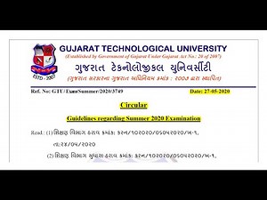 GTU Exam 2020 || Final Guidelines regarding Summer 2020 Examination || OFFICIAL GTU ANNOUNCEMENTS