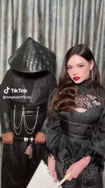 Nmp and katchii show off their halloween costumes #nmplol #katchii #halloween2025 #twitch