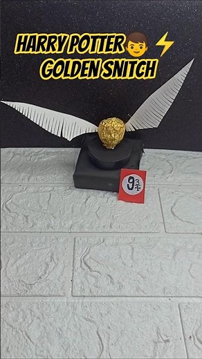 ✨ Golden Snitch from Harry Potter | Magical Paper Craft! 🧙‍♂️⚡#shorts #diyideas