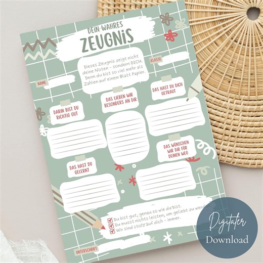 Your True Report Card for Children – Appreciative Report Card Without Grades | Boost Self-esteem | Personal, Encouraging Report Card for Children - Etsy