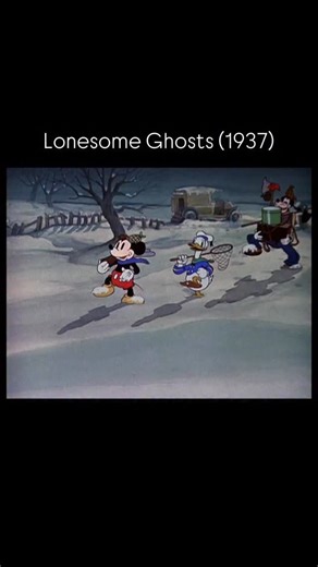 In this clip from Lonesome Ghosts, Mickey, Donald, and Goofy arrive at the haunted house, where they have their first encounter with its ghostly inhabitants. | Disney History Channel