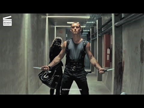 Repo Men: Fight through a hall HD CLIP