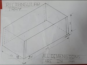 Rectangular tray - Isometric figure
