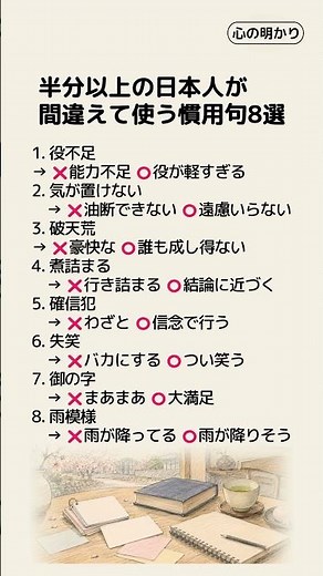 半分以上の日本人が間違えて使う慣用句8選