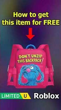 FREE UGC LIMITED - HOW TO GET UGC DON'T UNZIP THIS BACKPACK #roblox #freeugc #ugc