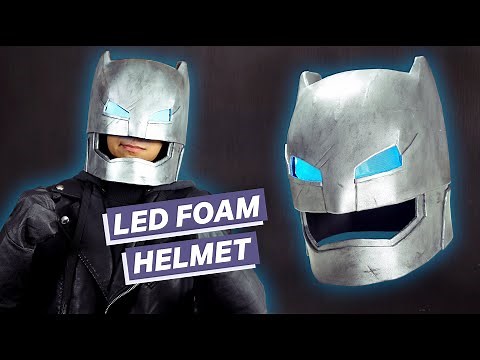 How To Make an LED Batman Armored Helmet (DIY Foam Cosplay)