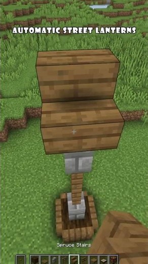 Automatic Street Lanterns in Minecraft 💡 #shorts #minecraft