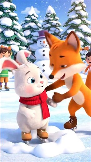 Rabbit sliding on ice