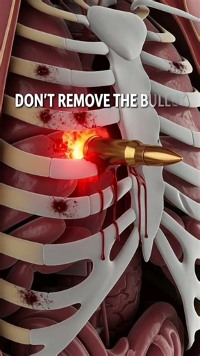 Bullet Inside Body Reaction 🔥 3D Anatomy Shock Clip!”