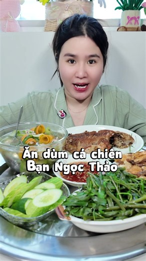 Ăn dùm cơm nhà cá điêu hồng chiên #dullmis #mukbang #ancungtiktok | mukbang
