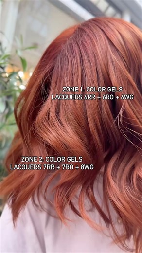 Redken on Instagram: "👏👏👏 Let’s hear it for Color Gels Lacquers and this stunning red created by @megshaircreations_xo The #RedkenRecipe, with all Color Gels Lacquers: 🤎Zone 1: 6RR + 6RO, splash 6WG 🤎Zone 2: 7RR + 7RO, splash 8WG #ColorGelsLacquers use advanced red dye technology for the most vibrant, long-lasting reds. Our RR and RO families offer intense red with no brown base, making them perfect for clients wanting exciting results. Drop your spiciest 🌶️ Redken Recipe in the comments ⬇