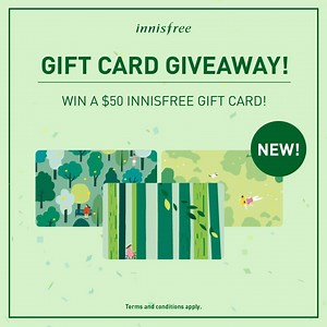 We heard you! innisfree Gift Cards will FINALLY be launching in our stores real soon! 🎉 To celebrate this special occasion, we are gifting S$50 Gift Cards to 3 lucky friends of innisfree! Here’s how you can take part: 1) Like our Facebook page 2) Tag your friends in the comment box and tell us what will be in your shopping list if you were given an innisfree S$50 Gift Card *Contest ends 18 July 2018. 3 winners will be chosen. T&Cs apply. | INNISFREE Singapore