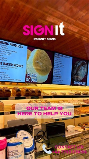 Digital menu boards designed & installed by us 👏 We created the custom template, worked closely with The Shelbourne to bring their branding to life, and supplied installed the TVs. From concept ➡️ design ➡️ screen installation. #DigitalSignage #MenuBoardDesign #RestaurantBranding #SmallBusinessSupport | SignIt Newry