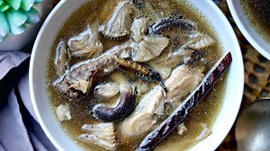 Medicinal Mushroom Soup with Chicken Broth