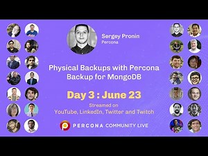 Physical Backups with Percona Backup for MongoDB - Sergey Pronin - Percona - Percona Community Live